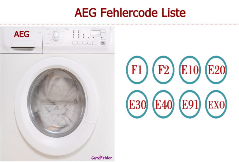 AEG Lavamat Fehlercode Liste – Lösung