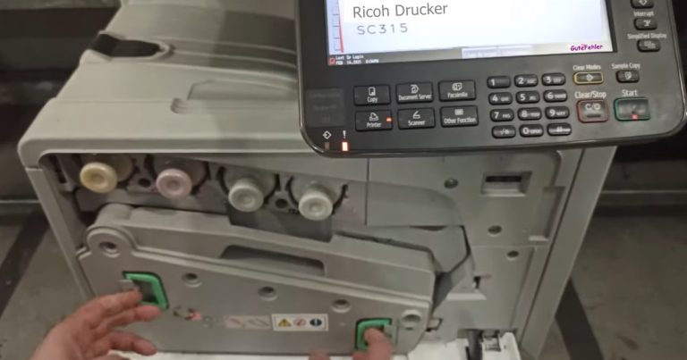 Ricoh Drucker SC 315 bei Fehlerbehebung – Lösung