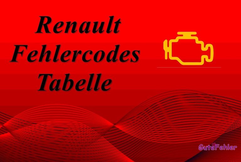 Renault Fehlercodes Tabelle – Tolle Sammlung Buch – Lösung