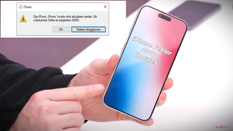 iPhone Fehler 4000 Update – Lösung